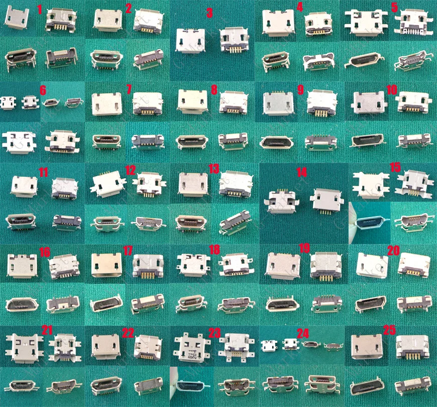 500X 5 pin 7 mini micro usb разъем зарядка v8 порт для Samsung HTC Lenovo ZTE мобильный телефон