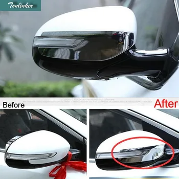 

Tonlinker Exterior Rearview mirror Cover Stickers For Kia Sportage 2016 2017 KX5 car styling 2 pcs ABS Chrome Cover stickers