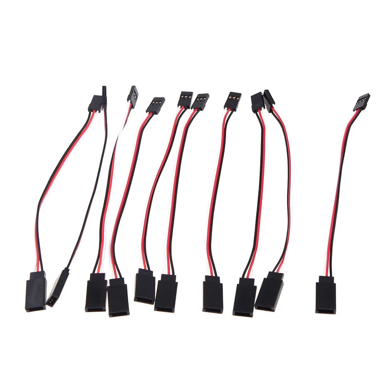 

10pcs 20cm 30cm 50cm 60cm RC Lipo Battery 4 axis connection Helicopter Servo Extension Extend Cord Wire Cable Line for Futaba JR