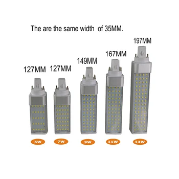 

LED G23 8W 9W Rotatable PL Lamp G23 2-Pin LED CFL/Compact Fluorescent Lamp Replacement 18W Remove or Bypass the Ballast