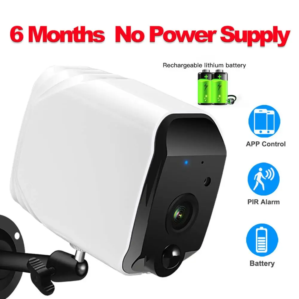 

Battery Powered Security Camera,Wire-Free Surveillance IP Camera with Motion Detection,Two-Way Audio, Night Vision