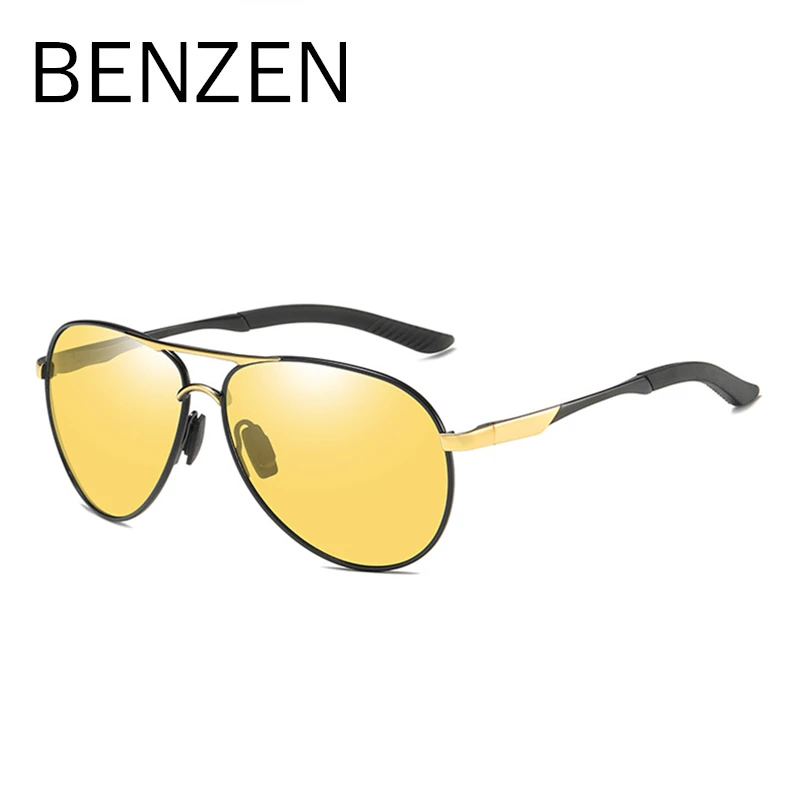 

BENZEN Photochromic Sunglasses Polarized Night Vision Glasses Men Classic Oculos For Driver Yellow Driving Glasses Gafas 9360