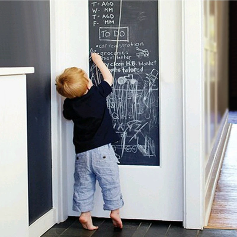 

NEW 2 Sizes Adhesive Blackboard Film Vinyl Draw Decor Mural Chalk Board Stick Roll Chalk Board Blackboard Stickers for kids