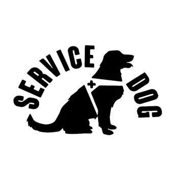 

13.2cm*7.8cm Service Dog Animal Car Accessories Vinyl Car Sticker S4-0732