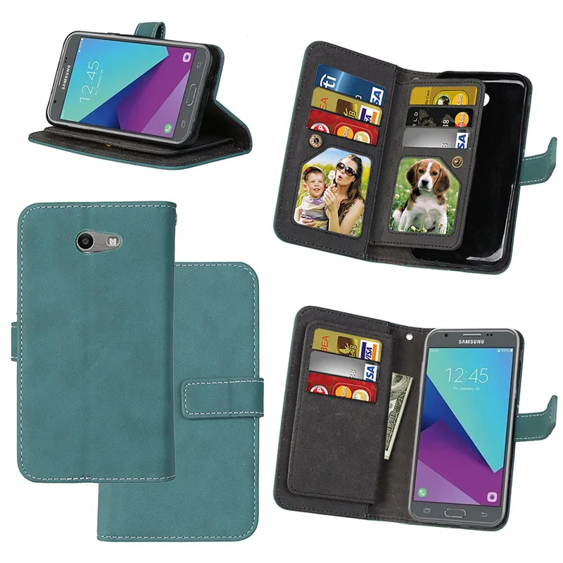 Luxury Wallet Case sFor Samsung Galaxy J3 2017 J327 J3 2016 J320 Multifunction Nine cards Case Flip Leather Phone Coque Cover sFor Samsung Galaxy J3 2016 J320 J3 2017 J327 J3 Prime Case cover1