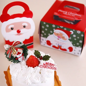 

25Pcs Santa Claus Packing Portable Candy Boxes Christmas Candy Gift Boxes Xmas Gift Bag Kids New Year Party Favors Gift Decor