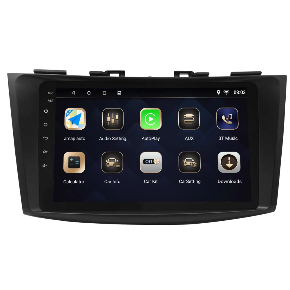 Best Car Multimedia player 1 Din Android 7.1 Car DVD For SUZUKI Swift 2014-2015 9" 2G/16G touch screen Car Radio GPS 1