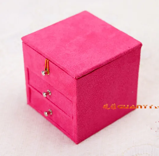 Pаспродажа Guanya бархатная принцесса 3 слоя шкатулка для украшений ожерелье браслет Подарочная коробка для хранения ювелирных изделий косметическая ко...