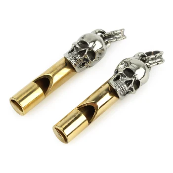 

Skull Design White Copper Whistle Survival Whistle for Outdoor Sports Camping Hunting Traveling