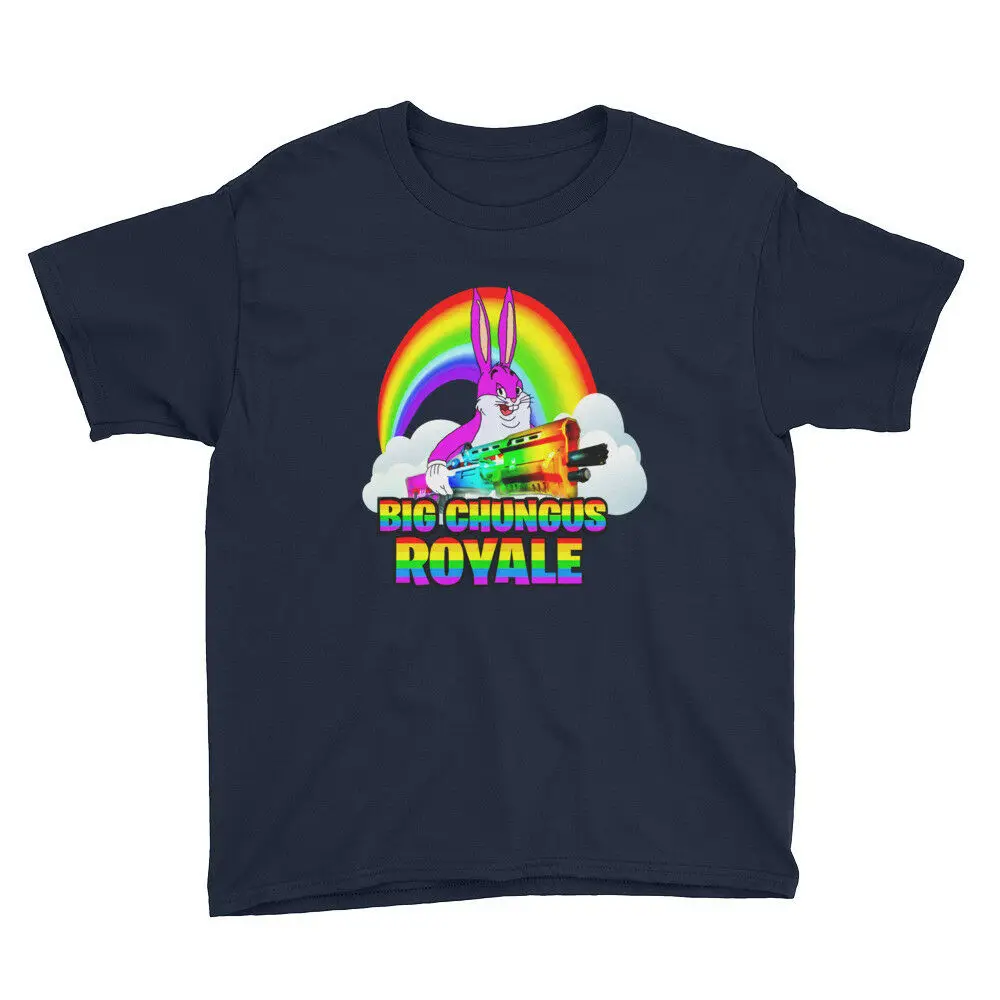 Забавная Радужная футболка Big Chungus Royale Молодежная Футболка с большим чунгусом Meme