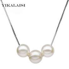 YIKALAISI жемчужное ожерелье ювелирные изделия из натурального пресноводного жемчуга ожерелье из стерлингового серебра 925 пробы ювелирные изделия подарок
