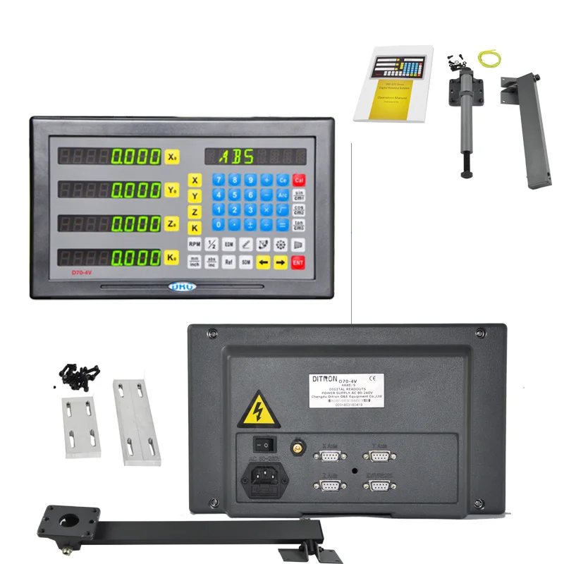 

4 Axis DRO Dgital Readout TTL/RSS 422 for Connecting Rotary Encoder