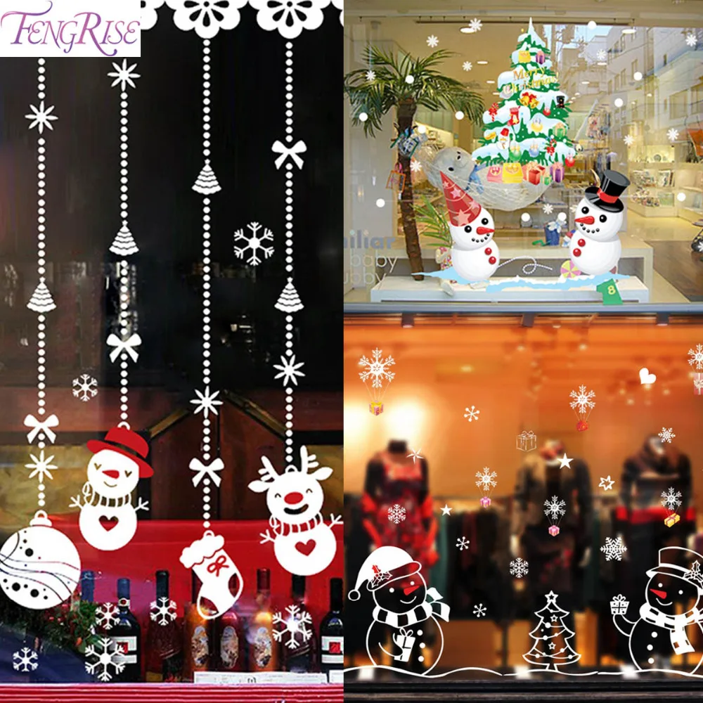FENGRISE Santa Claus Christmas Wall Sticker New Year 2018 ... FENGRISE Santa Claus