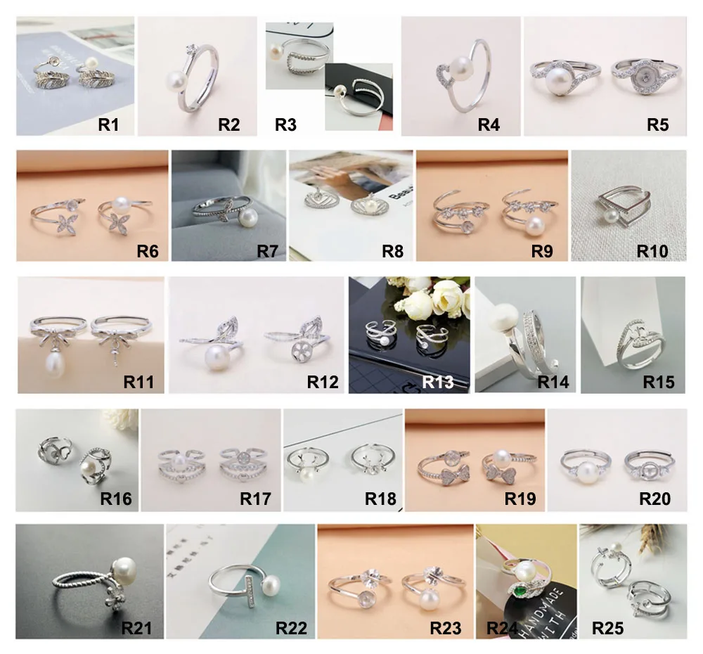 

925 Sterling Silver Rings For Women 2018 New Party Pearl Rings Adjustable Fashion Silver Rings White Pearl Decoration ABH890