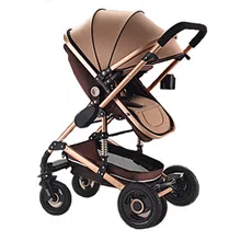 Baby Stroller 3 In 1 Can Sit and Fold Light and High Landscape Two-way Newborn Shock Absorber Baby Sleeping Basket Baby Carriage Baby Stroller 3 In 1 Can Sit and Fold Light and High Landscape Two-way Newborn Shock Absorber Baby Sleeping Basket Baby Carriage