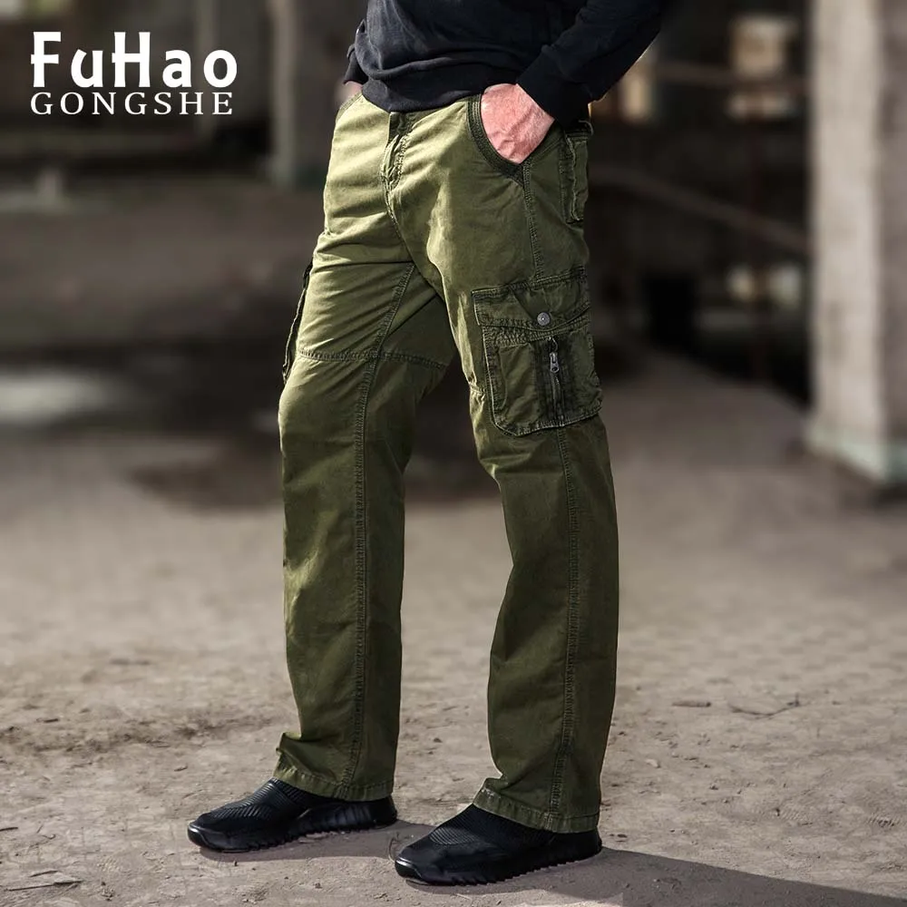 military pants men's Cargo casual Pants Combat Army active Military work Cotton male Trousers