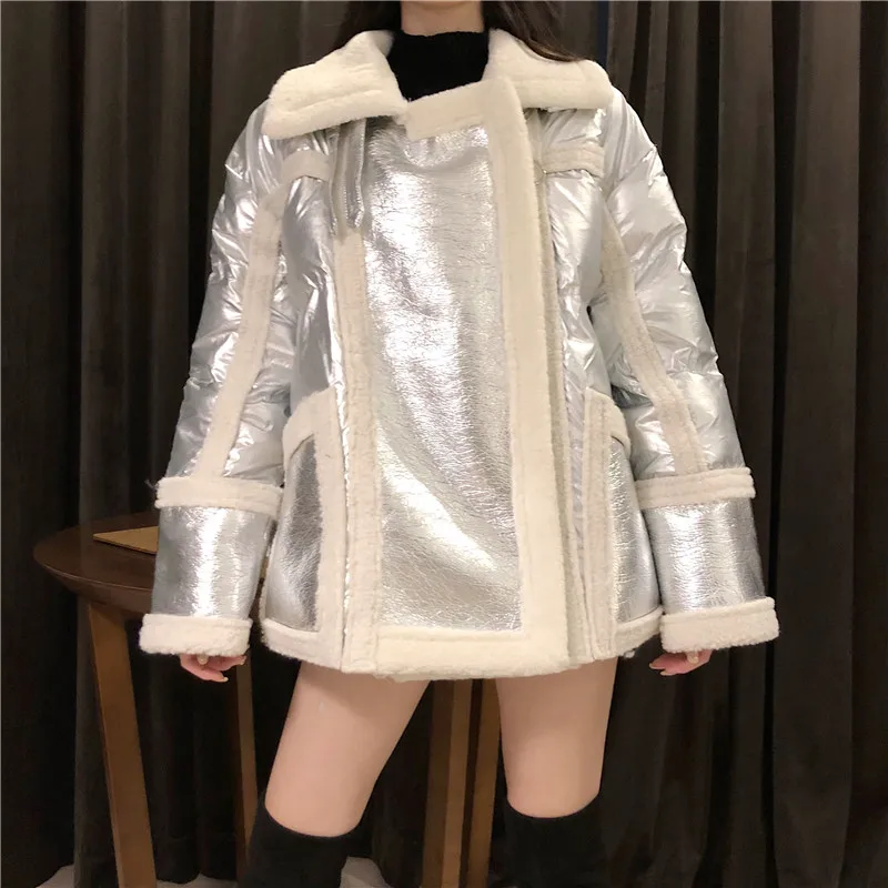 RUGOD винтажная Свободная Женская куртка, пальто, корейский стиль, длинное кожаное женское пальто, Толстая теплая меховая одежда, abrigos mujer invierno