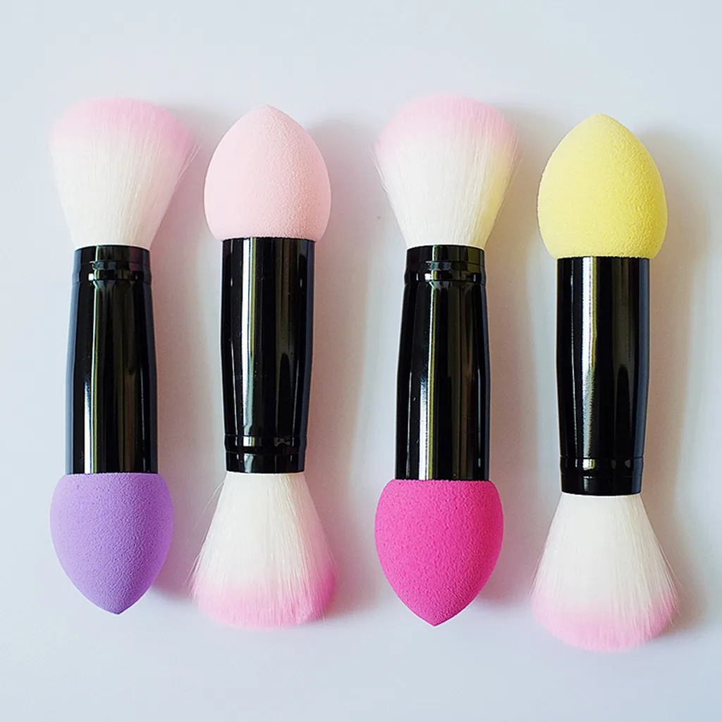 

Makeup brushes Makeup Tools Brand New 1pc Professional Blusher Blush Nylon Make Up Brush Two Heads maquiagem 8W1