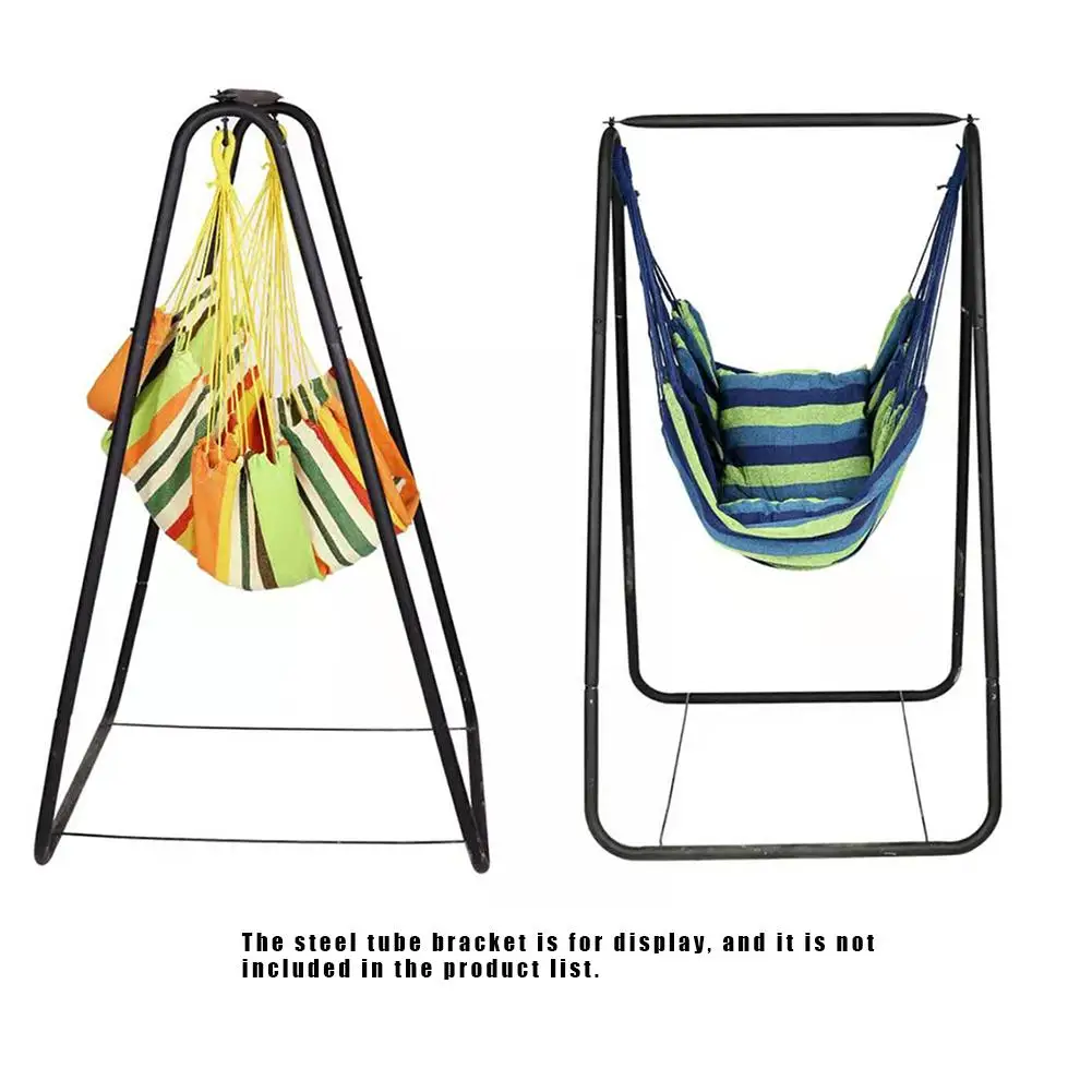 

Outdoor Indoor Hanging Chair Wing Chair Rainbow Striped Canvas Camp Swing Hammock For Child Adult Swinging Single Chair