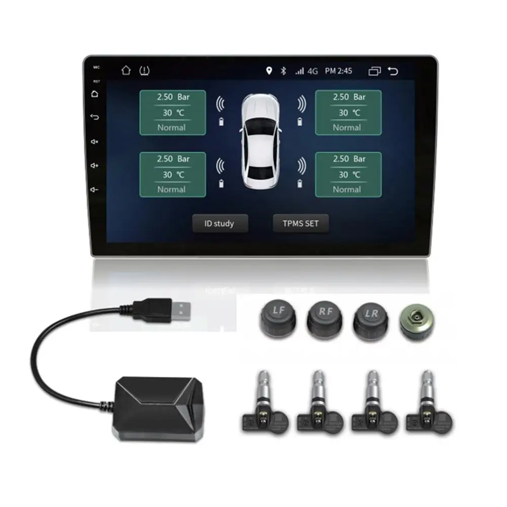 

Car TPMS USB Connecting Android DVD/MP5 Navigation Large-size Screen Monitors Tire Pressure Monitoring System