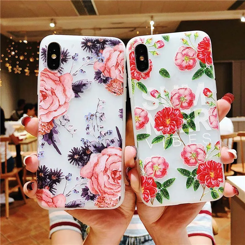 Чехол для iPhone 6 6s 5 5S se силиконовый мягкий чехол 3D Ретро рельефные чехлы телефонов 7