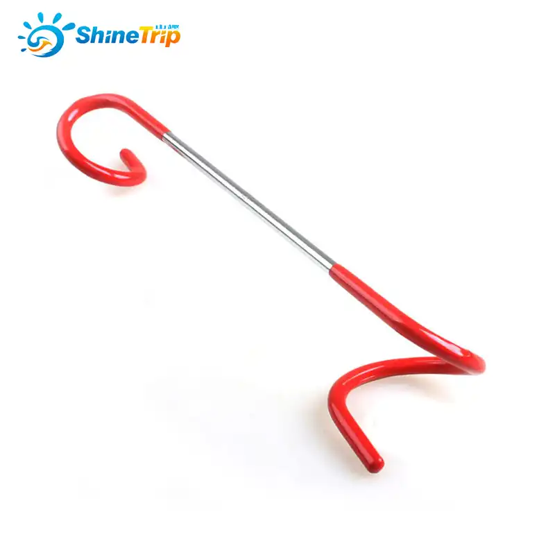 C0EA 2way Lantern Light Hanger Tent Aanti Slip Pole Post Hook Holder Camping