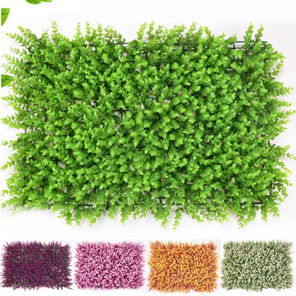 Artificial Plastic Plant Gr Flower Wall Panels Background Real Plastic Plant Gr Flower Wall Panels