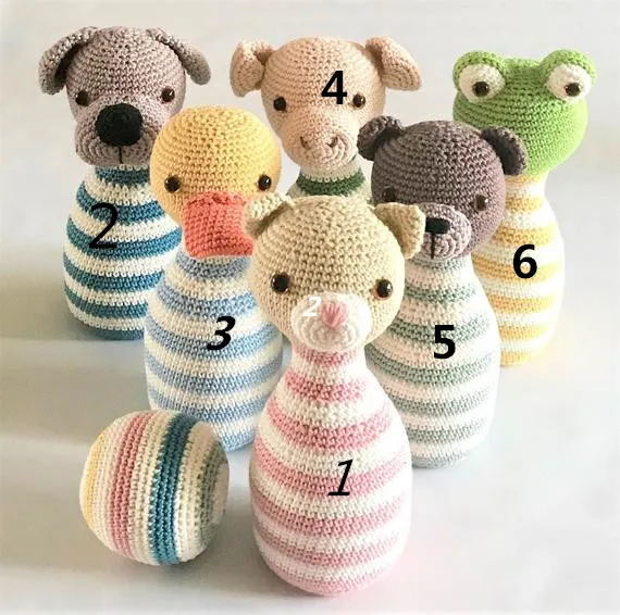 Вязаные игрушки amigurumi animal rattle Номер модели 0966