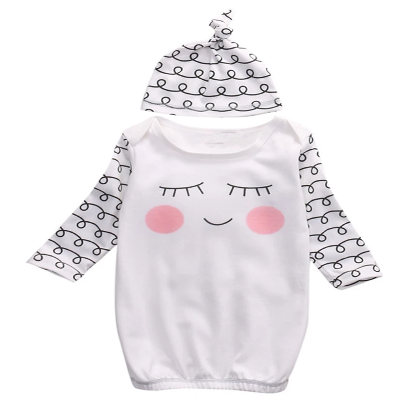 Сонные глаза для новорожденных девочек+ румяные щеки Одежда для новорожденных шляпа новое поступление Модная одежда для новорожденных Возраст 0-6 месяцев