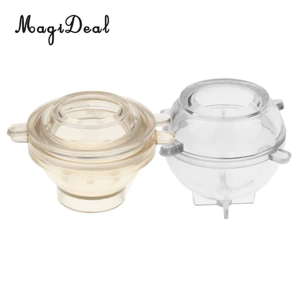 MagiDeal 2pcs Durable Plastic Round Soap Candle Making Mold Holders Mould for Handmade Soap Candle Making Accessories
