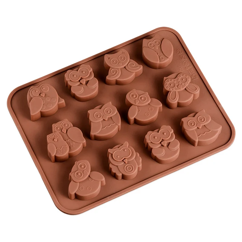 Owl-Shape-Ice-Cubes-Chocolate-Pudding-Cookies-Fondant-Cake-Silicone-Mold-1Pcs-12-Hole-DIY-Cake-Decoration-Baking-Tools-CT1111 (8)