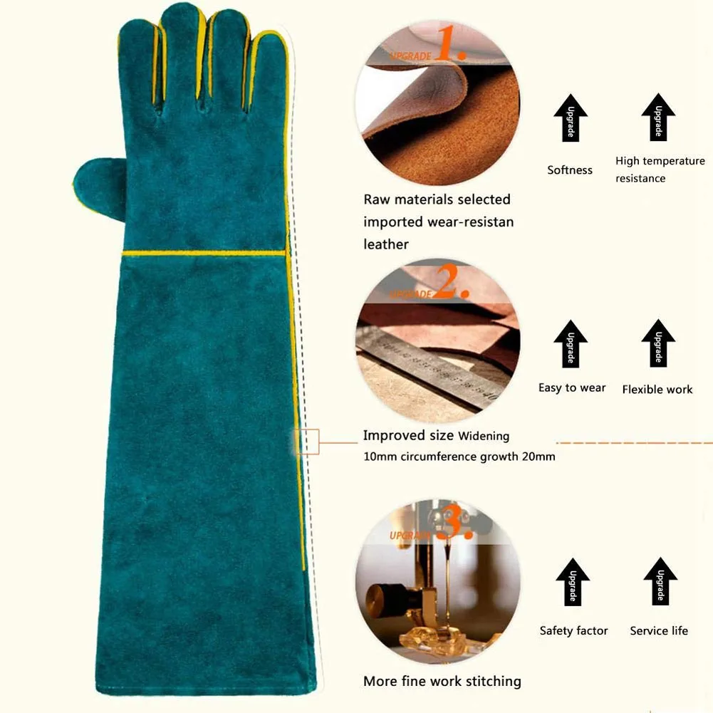 

Animal Handling Bite Proof Comfortable Home Strong Fiber Wearable Dog Cat Scratch Durable Falcon Protective Gloves Anti-grab