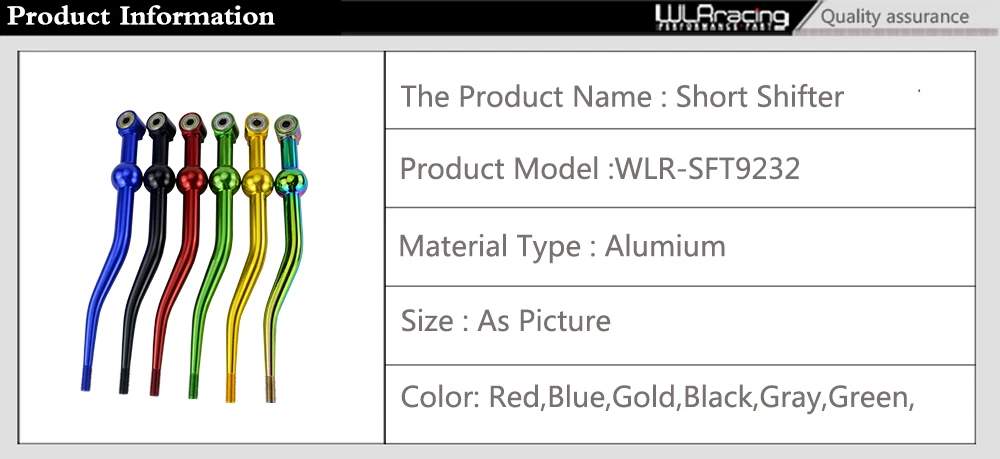 WLR для Honda Civic CRX Acura Integra 1988-2001 двойной изгиб короткий переключатель WLR-SFT9232