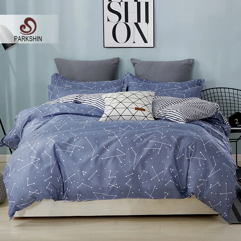 

ParkShin Star Bedspread Double Bed Cover Bedding Set Bed Linen Euro Style Nordic Bedclothes Linens Bed Sheet 150 Duvet Cover Set