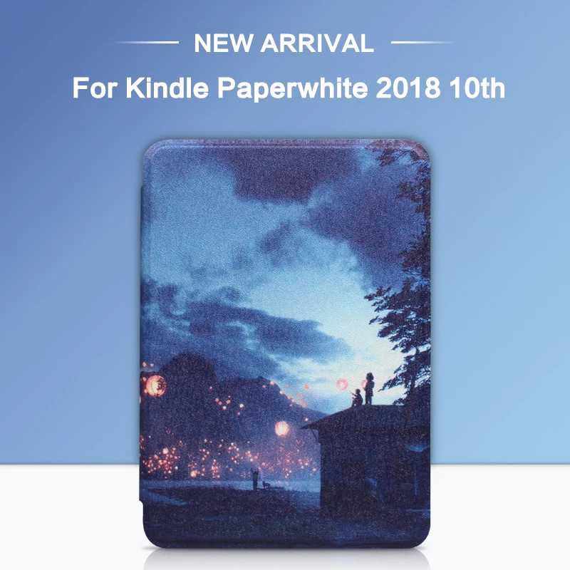 

Magnetic smart Case For Amazon New Kindle 2018 10th Generation Cover For New Kindle Paperwhite 4 Print Folding Folio Tablet Case