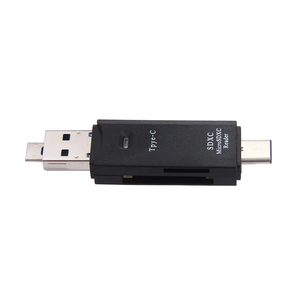 Мини Портативный USB, для карты памяти считыватель типа C к USB 2,0/Micro USB адаптер SD/Micro SD кард-ридер для смартфонов/ПК l921 #2