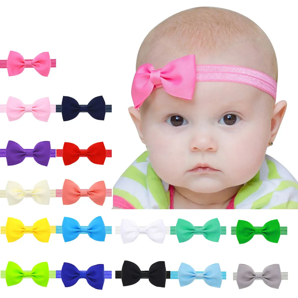 

2018 Kids Girls Mini Bowknot Hairband Elastic Headband hair-accessories flower crown flower headband acessorios para #YC7