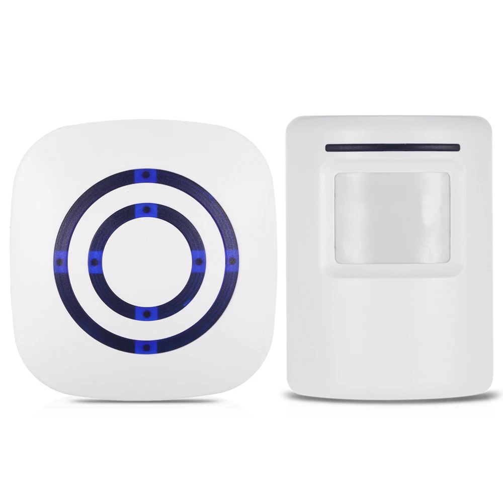 Wireless PIR Motion Sensor Doorbell 38 Chimes Volume Adjustment Long
