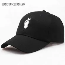 Love Gestures Finger Embroider Baseball Cap Stress Style Creative Korean Little Heart Novelty Cute Women snapback Hats