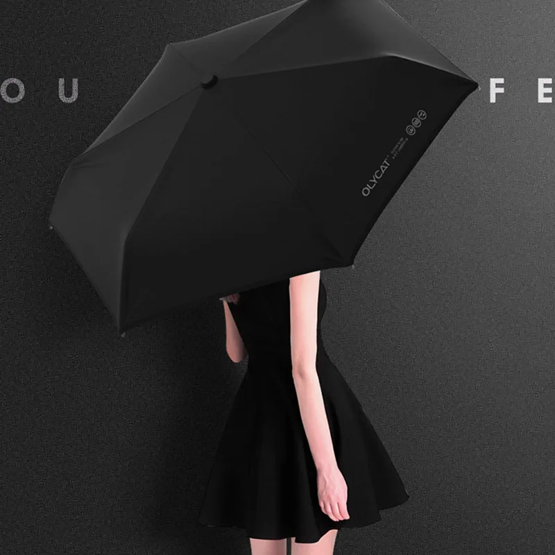 

Ultra light 6 bone automatic umbrella Umbrella simple anti-UV sunshade three folding sun umbrella