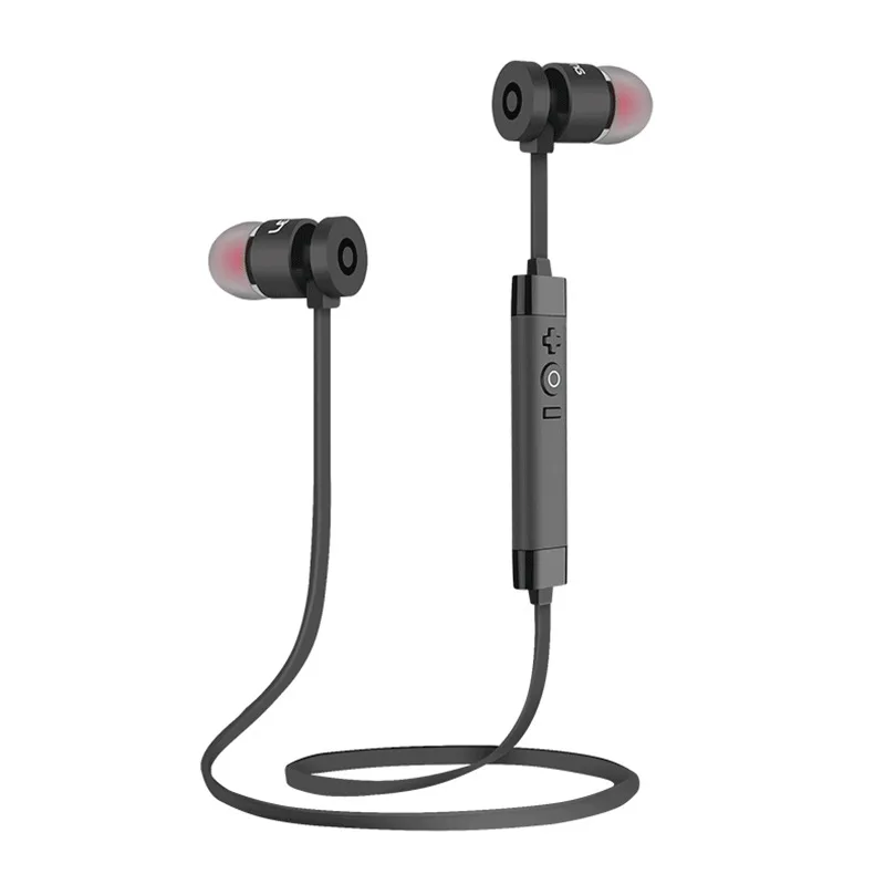 Bluetooth наушники беспроводные наушники Портативный Шум шумоподавлением гарнитура с микрофоном для мобильного телефона MP3 Спорт Бег fone de ouvido - Цвет: black