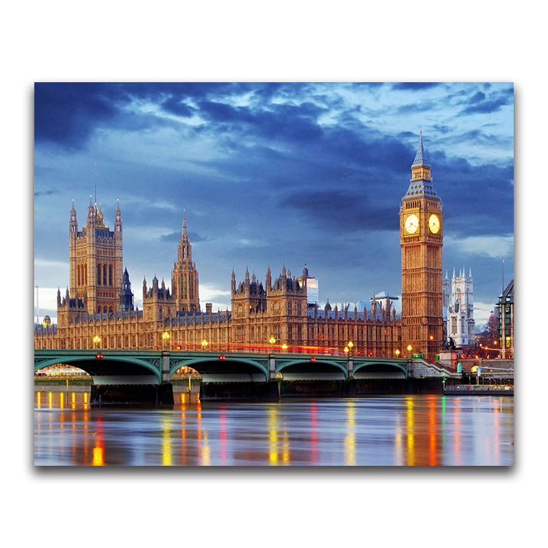 5D Diy Diamond Painting Cross Stitch kits Diamond Embroidery London England Cityscape Picture Mosaic Pattern Home Decor gift