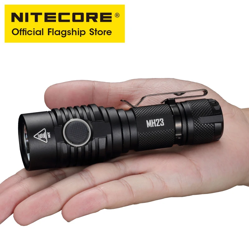 Nitecore MH23 ультра яркий ДАЛЬНОБОЙНЫЙ Прямая зарядка USB флэш-светильник нажатием одной кнопки Управление сильный светильник флэш-светильник
