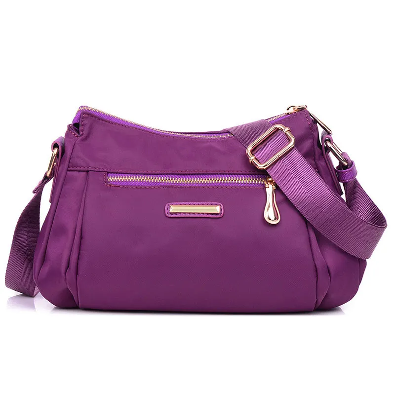 

Women Casual Waterproof Oxford Hobos Shoulder Bag Lightweight Travel Bag Portable Nylon Storage Bag Simple Leisure Bag
