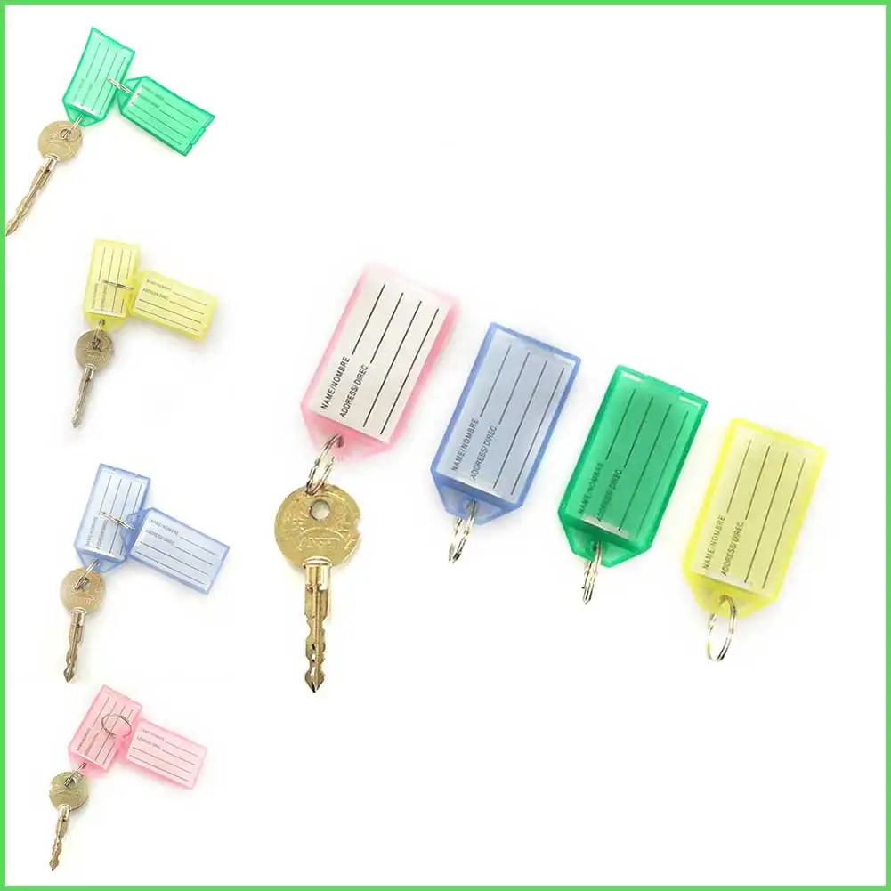 20 шт цветной пластиковый брелок классификация цепочка для ключей с брелоком этикетка повесить рекламные жетон для идентификации бирки