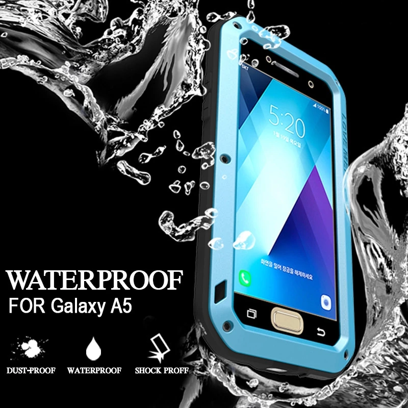 imágenes para Funda impermeable para Samsung Galaxy A5 2017 Casos de Metal de Aluminio A Prueba de Golpes Caso de La Contraportada para Samsung A5 Caja de Lujo A Prueba de agua imágenes para Funda impermeable para Samsung Galaxy A5 2017 Casos de Metal de Aluminio A Prueba de Golpes Caso de La Contraportada para Samsung A5 Caja de Lujo A Prueba de agua