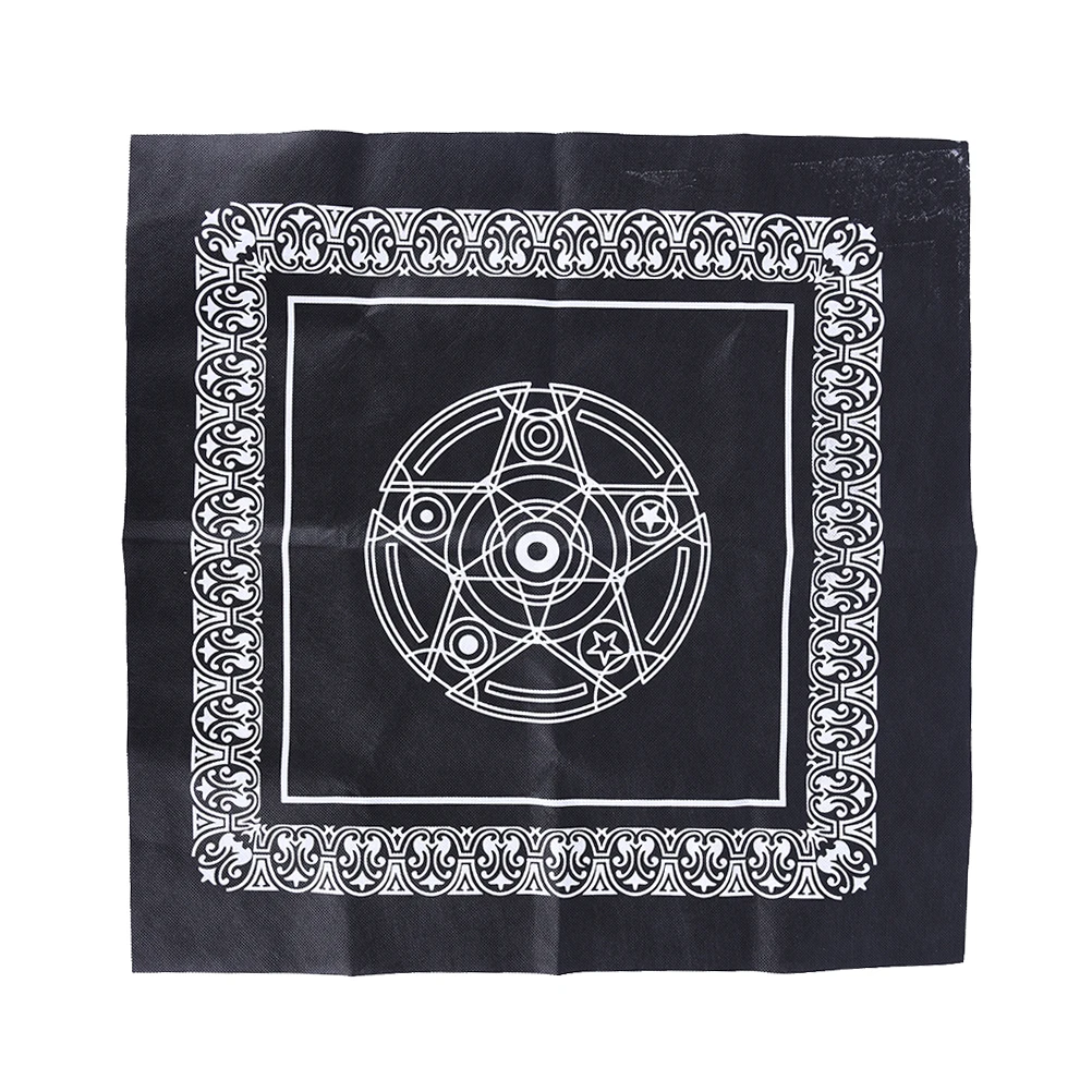 

49*49 cm Pentacle Tarot Game Tablecloth Non-woven Material Board Game Textiles Tarots Table Cover Playing Cards
