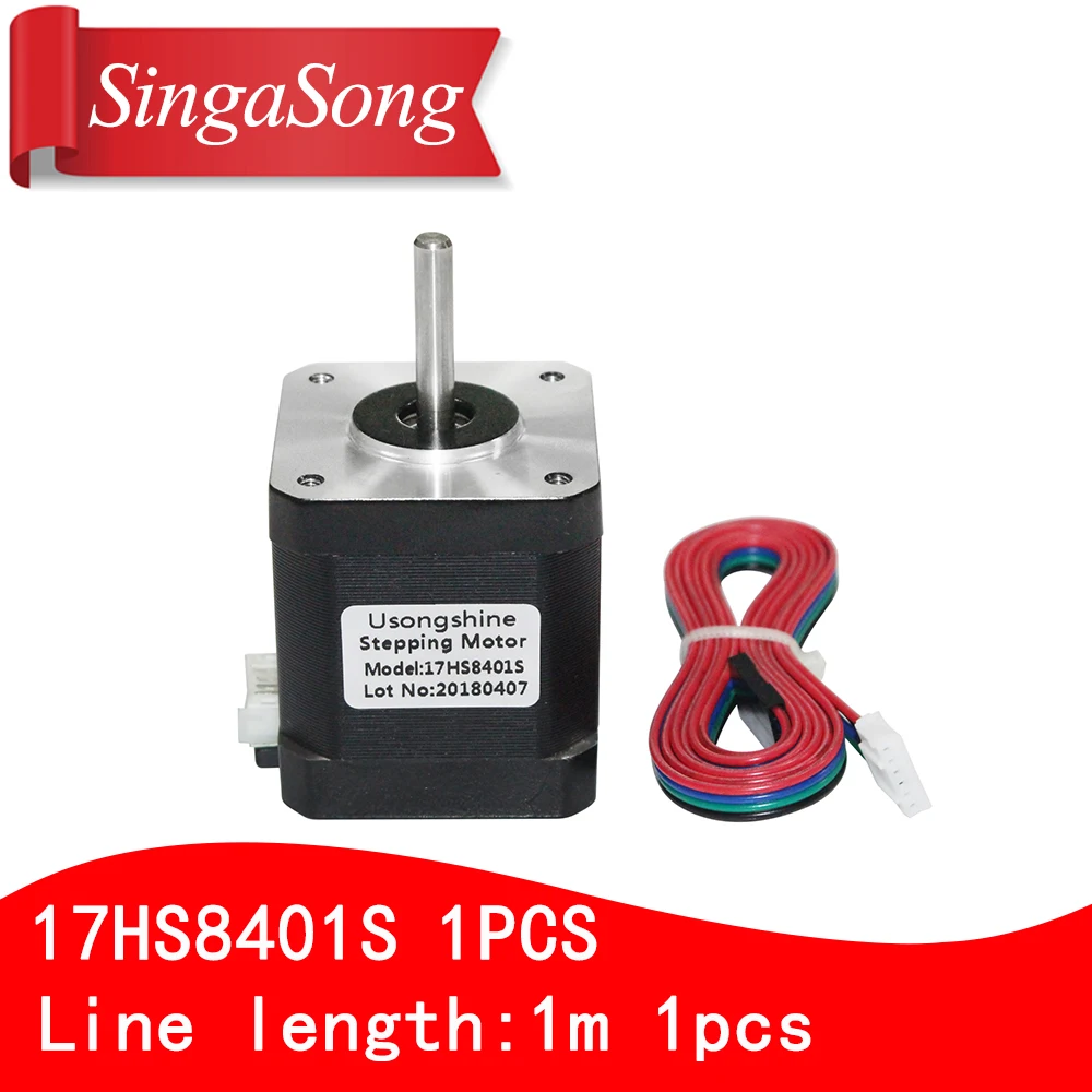

For 3D printer motor 1pcs 4-lead Nema17 Stepper Motor 42 motor Nema 17 motor 42BYGH 1.7A (17HS8401S) with DuPont line