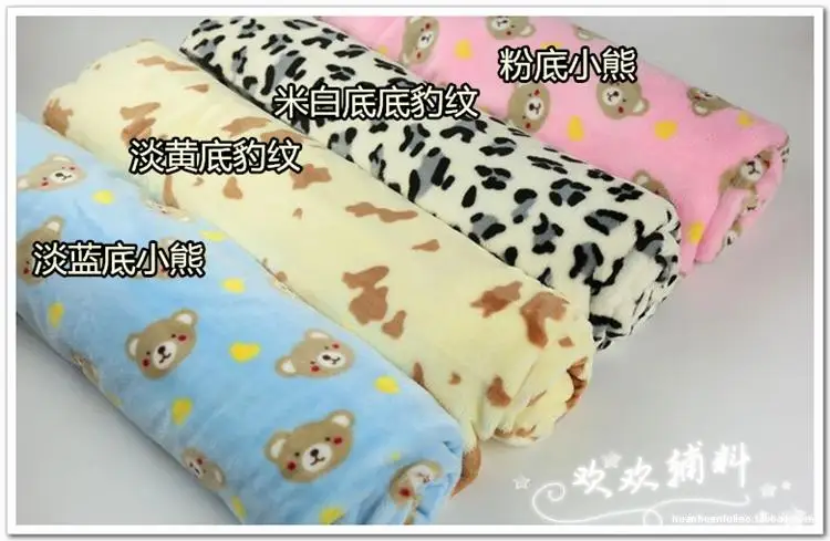 Buulqo Новое поступление 50*170 см с принтом медведя Коралловая фланелевая одежда одеяла детское постельное белье простыни ткань