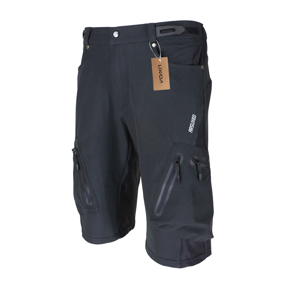 Lixada мешковатые шорты для велоспорта, велосипедные дышащие спортивные шорты свободного кроя, повседневная одежда для велоспорта - Цвет: Dark Grey